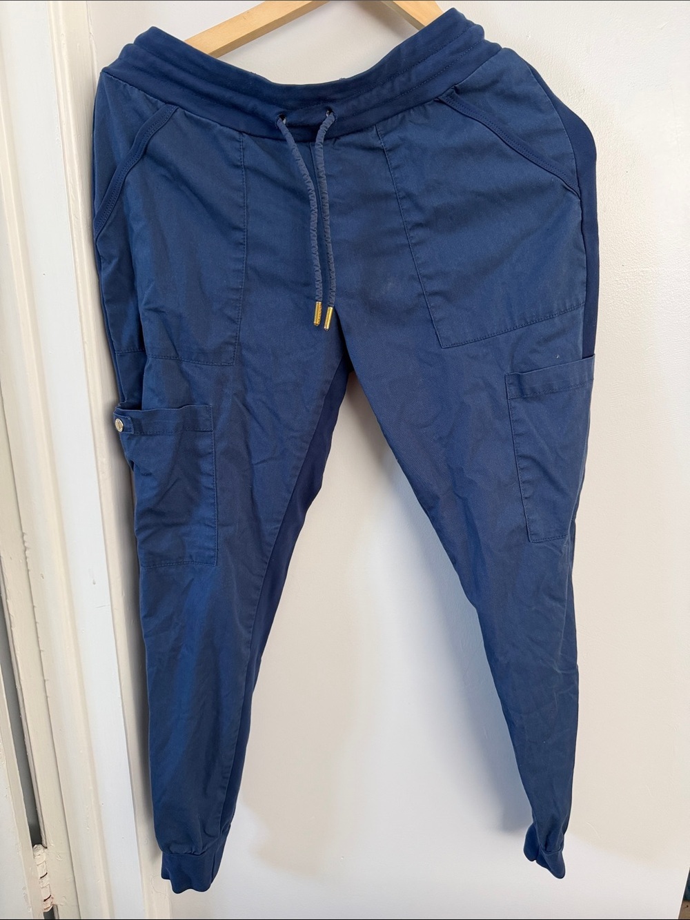 Jaanuu Scrub black Drawstring Cargo Jogger Pants size small